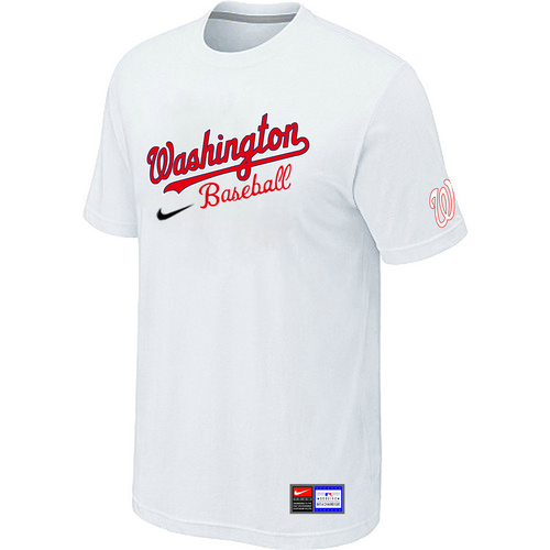 MLB Washington Nationals Nike Short Sleeve Practice T-Shirt White