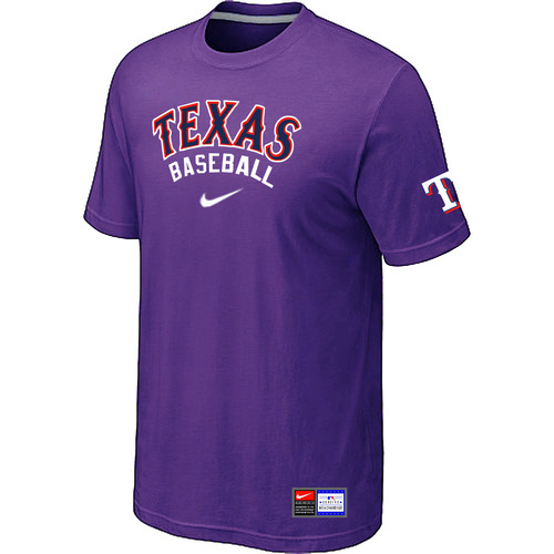 Texas Rangers Nike Short Sleeve Practice T-Shirt Purple
