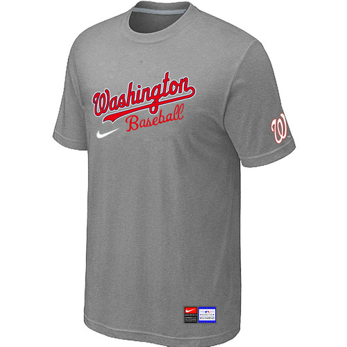 MLB Washington Nationals Nike Short Sleeve Practice T-Shirt Grey