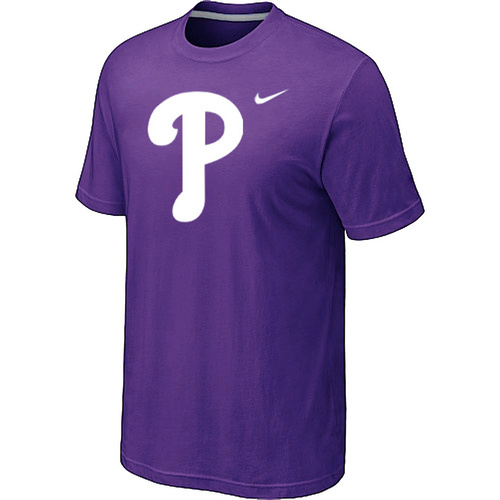 MLB Philadelphia Phillies Heathered Nike Blended T-Shirt Purple