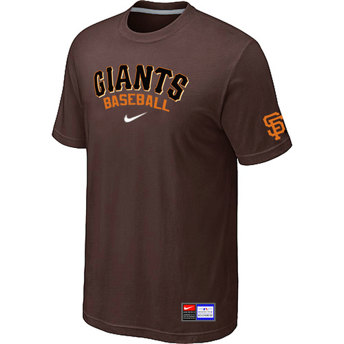 MLB San Francisco Giants Heathered Nike Blended T-Shirt Brown