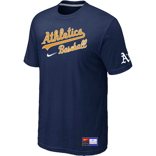 Oakland Athletics Nike Short Sleeve Practice T Shirt Blue
