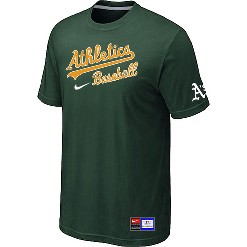 Oakland Athletics Nike Short Sleeve Practice T Shirt Green