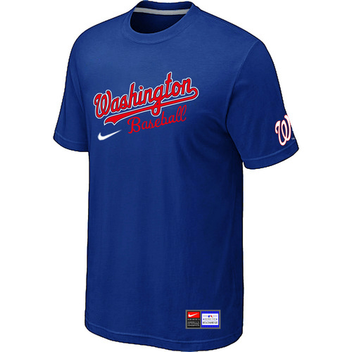 MLB Washington Nationals Nike Short Sleeve Practice T-Shirt Blue