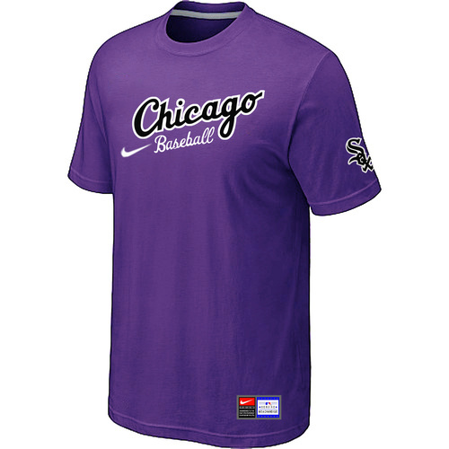 Chicago White Sox Nike Heathered Club Logo T-Shirt Purple33