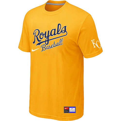 MLB Kansas City Royals Nike Short Sleeve Practice T-Shirt Yellow
