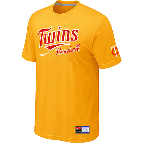 Minnesota Twins Nike Short Sleeve Practice T-Shirt Yellow