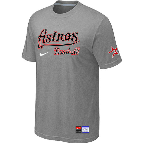 MLB Houston Astros Nike Short Sleeve Practice T-Shirt L.Grey