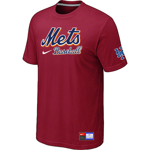 New York Mets Nike Short Sleeve Practice T-Shirt Red