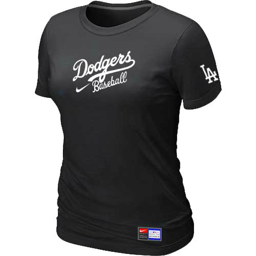 Los Angeles Dodgers Nike Womens Short Sleeve Practice T Shirt Black