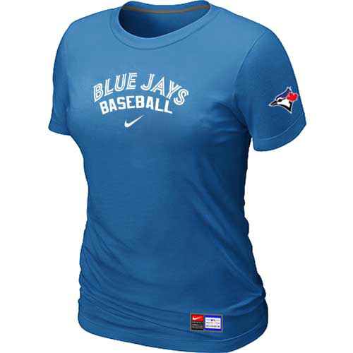 Toronto Blue Jays Nike Womens Short Sleeve Practice T Shirt L-blue 