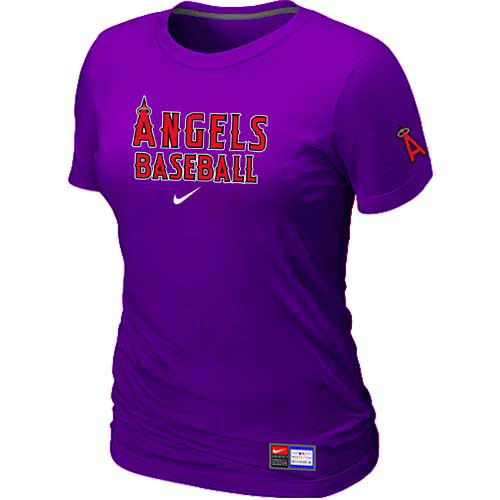 Los Angeles of Anaheim Nike Womens Short Sleeve Practice T Shirt Purple 