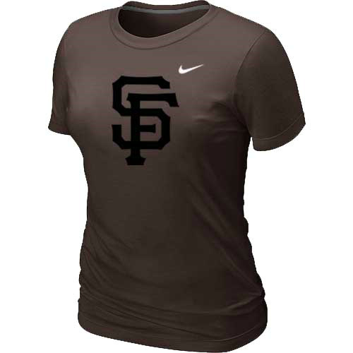 MLB San Francisco Giants Heathered Nike Womens Blended T Shirt Brown