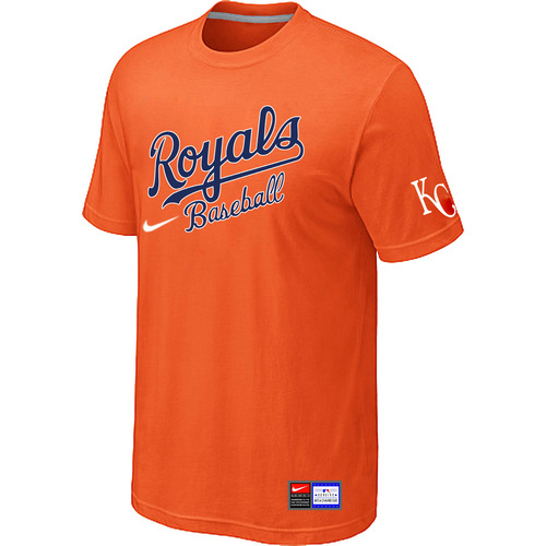 MLB Kansas City Royals Nike Short Sleeve Practice T-Shirt Orange 