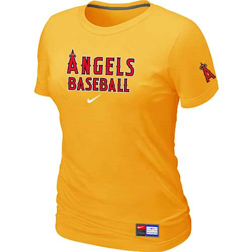 Los Angeles of Anaheim Nike Womens Short Sleeve Practice T Shirt Yellow