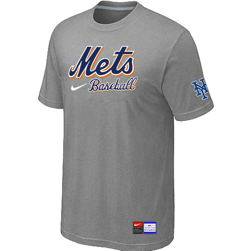 New York Mets Nike Short Sleeve Practice T-Shirt Grey