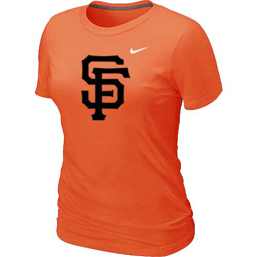 MLB San Francisco Giants Heathered Nike Womens Blended T Shirt Orange