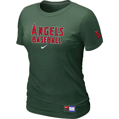 Los Angeles of Anaheim Nike Womens Short Sleeve Practice T Shirt D-Green