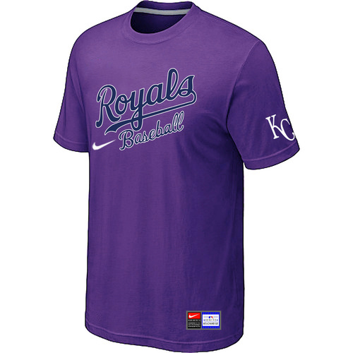 MLB Kansas City Royals Nike Short Sleeve Practice T-Shirt Purple