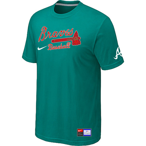 Atlanta Braves Nike Short Sleeve Practice T-Shirt Green