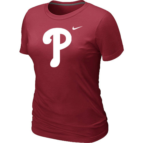 MLB Philadelphia Phillies Heathered Womens Nike Blended T Shirt Red