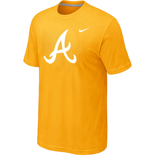 Atlanta Braves Nike Short Sleeve Practice T-Shirt Yellow
