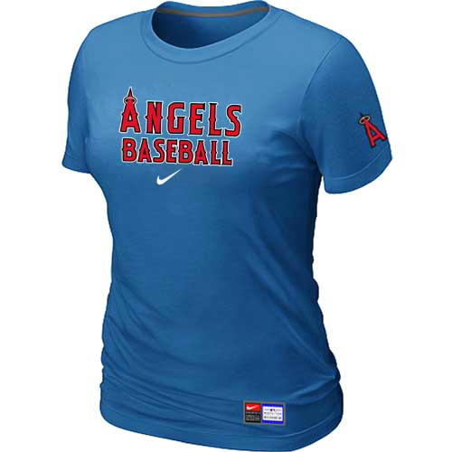 Los Angeles of Anaheim Nike Womens Short Sleeve Practice T Shirt L-blue 