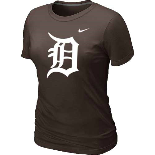 Detroit Tigers Nike Womens Short Sleeve Practice T Shirt Brown 4