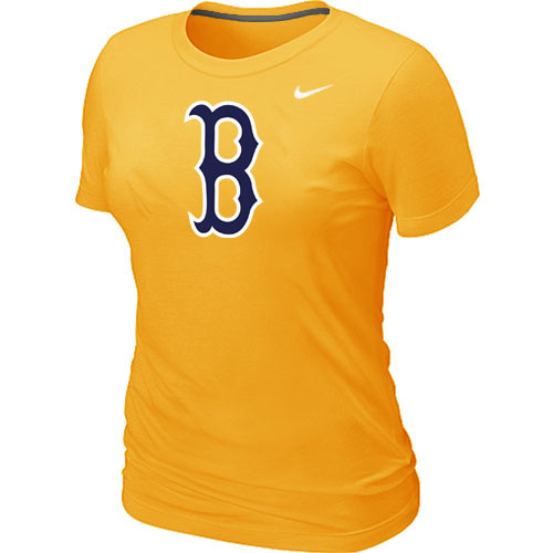 Boston Red Sox Nike Womens Short Sleeve Practice T-Shirt Yellow