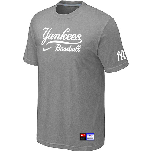 MLB New York Yankees Heathered Nike Blended T-Shirt L.Grey
