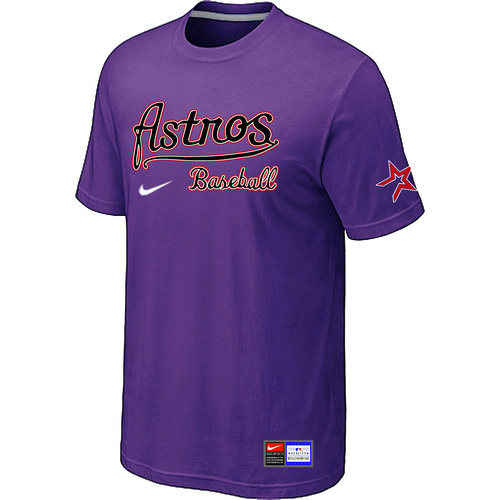 MLB Houston Astros Nike Short Sleeve Practice T-Shirt Purple