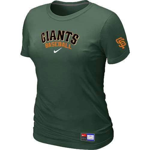 MLB San Francisco Giants Heathered Nike Womens Blended T Shirt D-Green