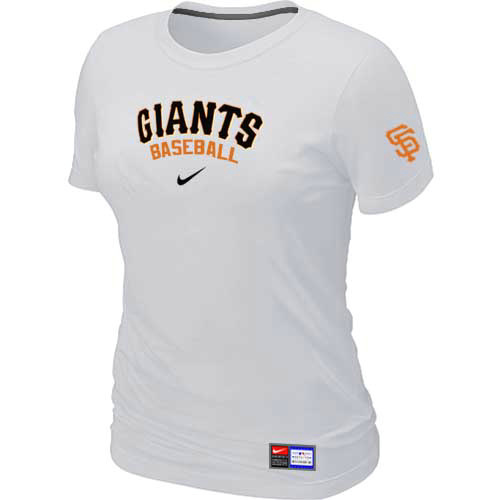 MLB San Francisco Giants Heathered Nike Womens Blended T Shirt White