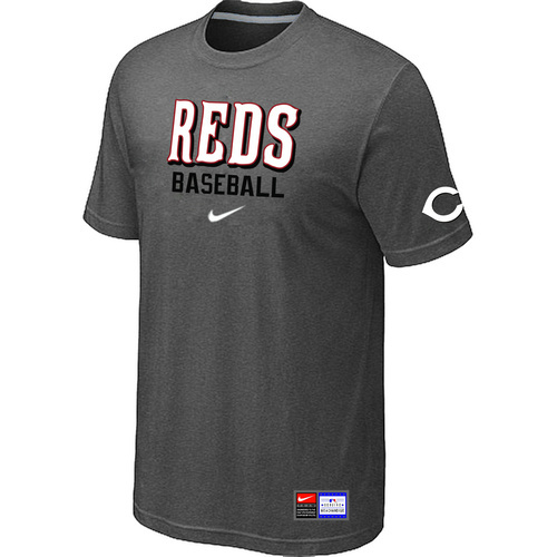 Cincinnati Reds Nike Short Sleeve Practice T-Shirt D.Grey