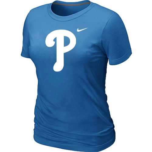 MLB Philadelphia Phillies Heathered Womens Nike Blended T Shirt L-blue