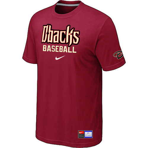 Arizona Diamondbacks Crimson Nike Short Sleeve Practice T-Shirt Red 
