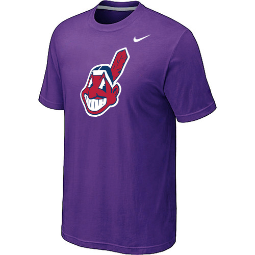 MLB Cleveland Indians Heathered Nike Blended T-Shirt Purple