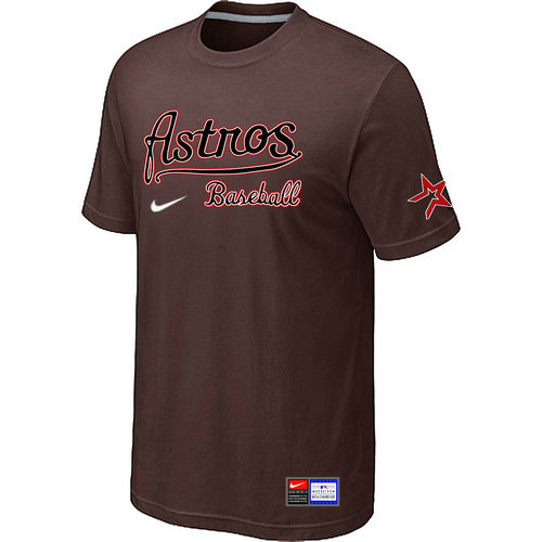 MLB Houston Astros Nike Short Sleeve Practice T-Shirt Brown
