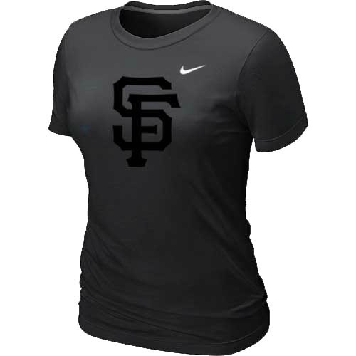 MLB San Francisco Giants Heathered Nike Womens Blended T Shirt Black 