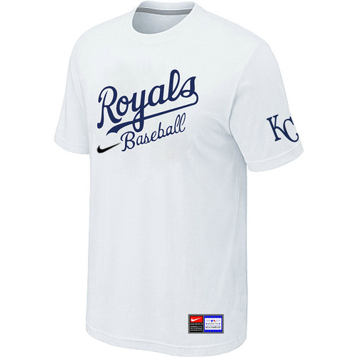 MLB Kansas City Royals Nike Short Sleeve Practice T-Shirt White