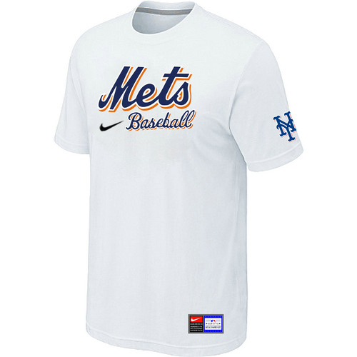 New York Mets Nike Short Sleeve Practice T-Shirt White