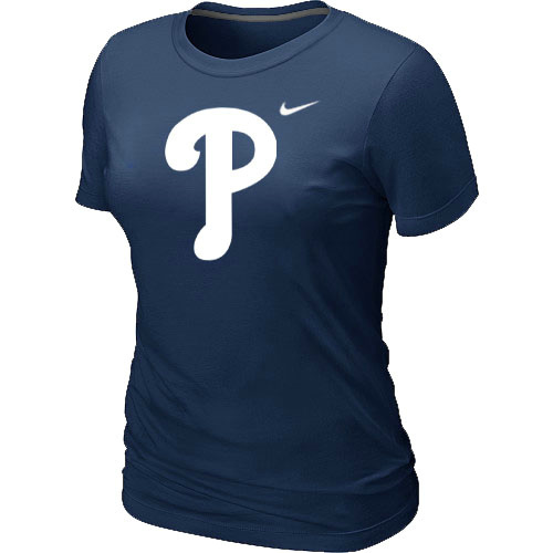 MLB Philadelphia Phillies Heathered Womens Nike Blended T Shirt D-Blue