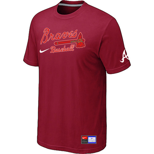 Atlanta Braves Nike Short Sleeve Practice T-Shirt Red
