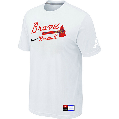 Atlanta Braves Nike Short Sleeve Practice T-Shirt White