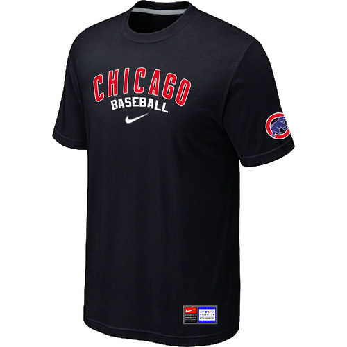 Chicago Cubs Nike Heathered Club Logo TShirt Black