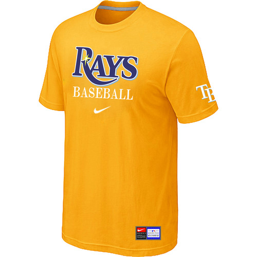 Tampa Bay Rays Nike Short Sleeve Practice T-Shirt Yellow 