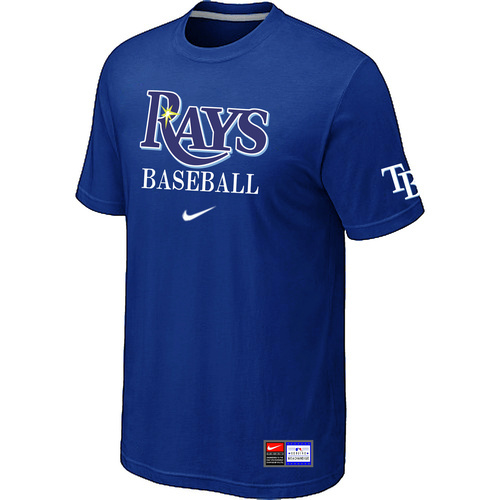 Tampa Bay Rays Nike Short Sleeve Practice T-Shirt Blue