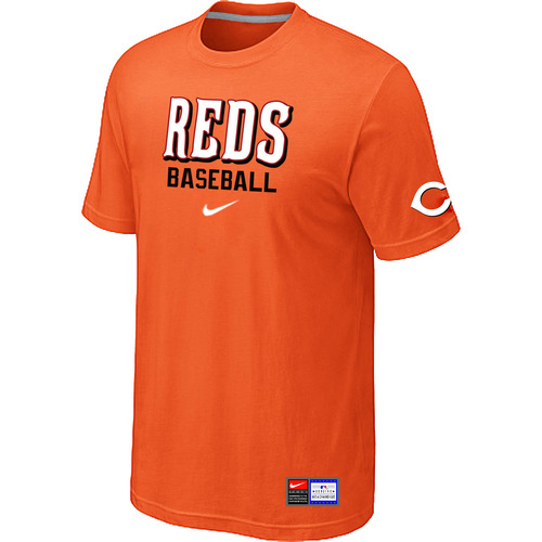 Cincinnati Reds Nike Short Sleeve Practice T-Shirt Orange 