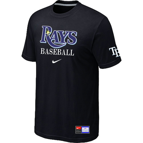 Tampa Bay Rays Nike Short Sleeve Practice T-Shirt Black