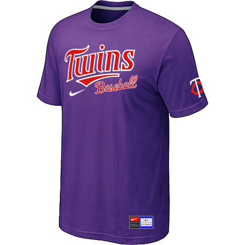 Minnesota Twins Nike Short Sleeve Practice T-Shirt Purple
